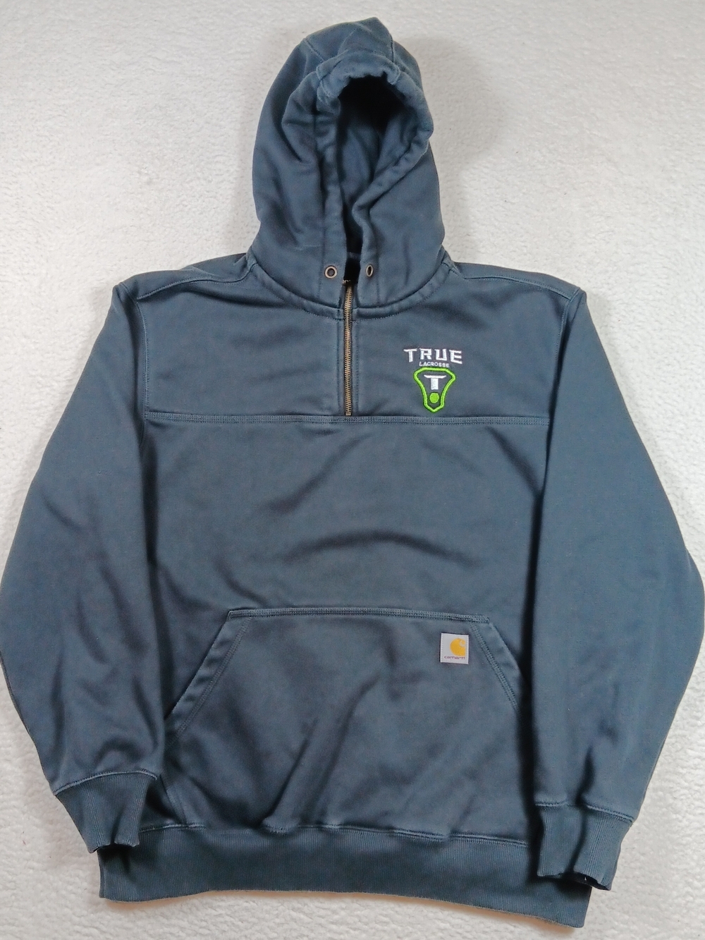 Carhartt Hoodie Mens XL Black Rain Defender Loose Fit 1/4 Zip Workwear